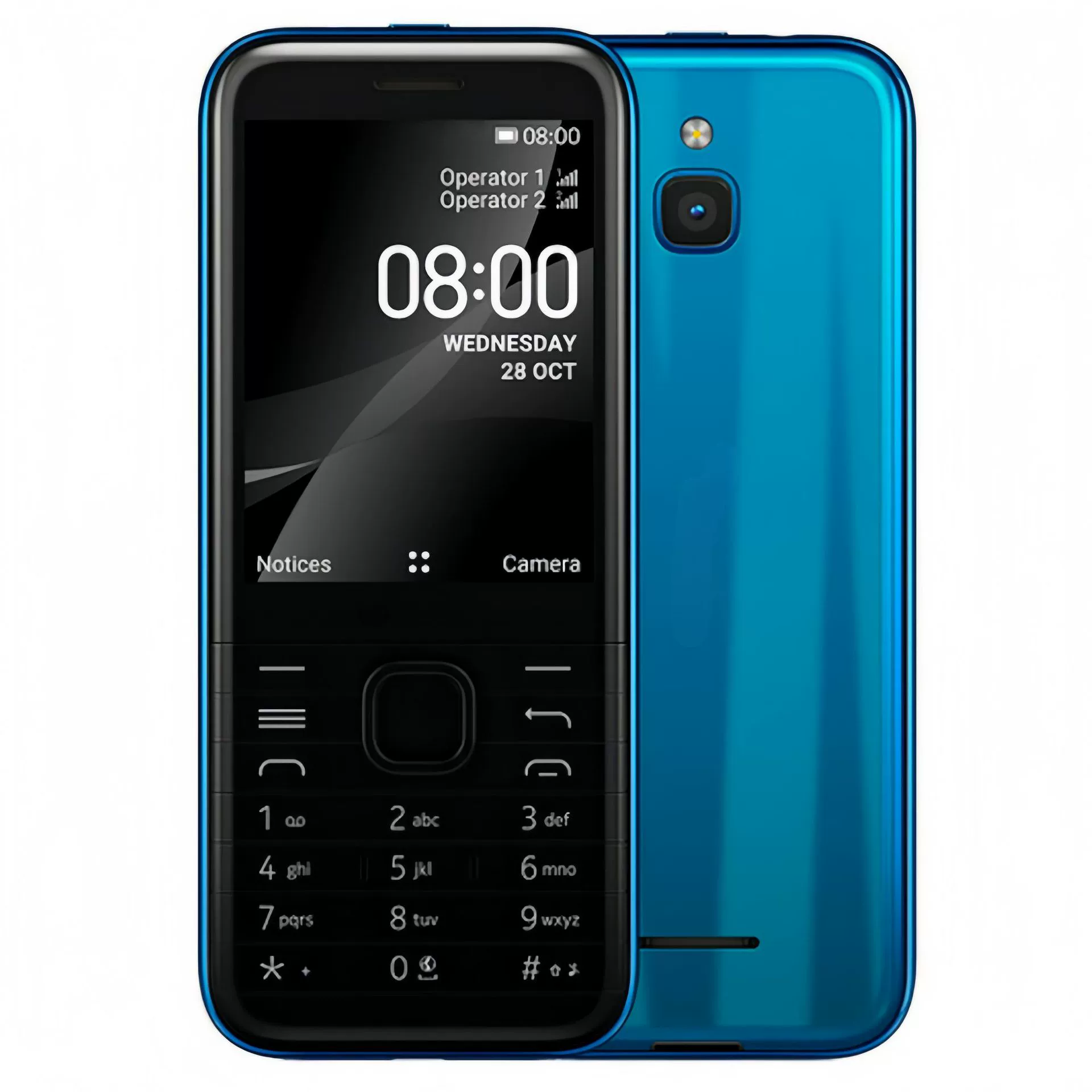 Мобильный телефон 8000, экран 2.8", GSM 2G, не смартфон, двухсимочный, простая плата, кнопочный, для пожилых, с Wi‑Fi