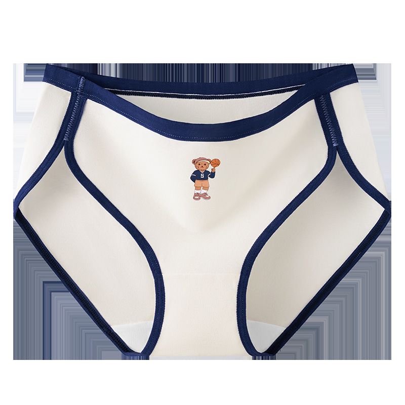 Clase A de ropa interior de oso de algodón de Xinjiang para mujer entrepierna de algodón puro entrepierna antibacteriana para mujer nueva ropa interior retro estadounidense para mujer