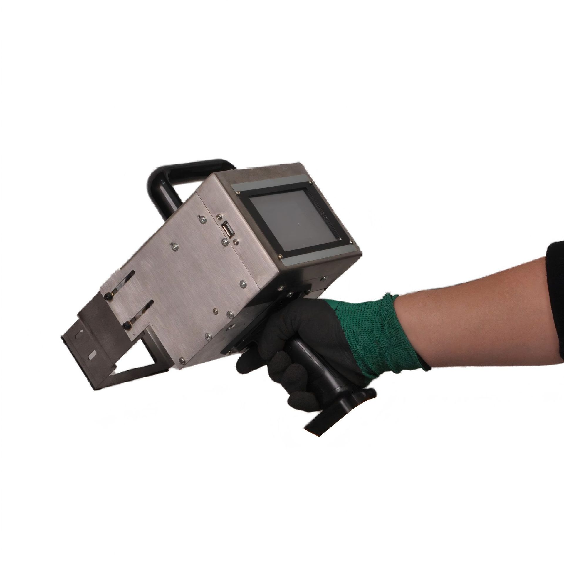 Máquina de marcado eléctrica de mano pequeña, máquina de codificación de impresión de acero, piezas de acero para moldes, brida de placa de acero, máquina de grabado de estructura de acero