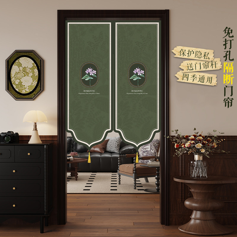 American-style vintage door curtain, partition curtain, new model curtain for bedroom, home use, bathroom, no-drill required, half-length blocking curtain American-style vintage door curtain, partition curtain, new model curtain for bedroom, home use, bathroom, no-drill required, half-length blocking curtain