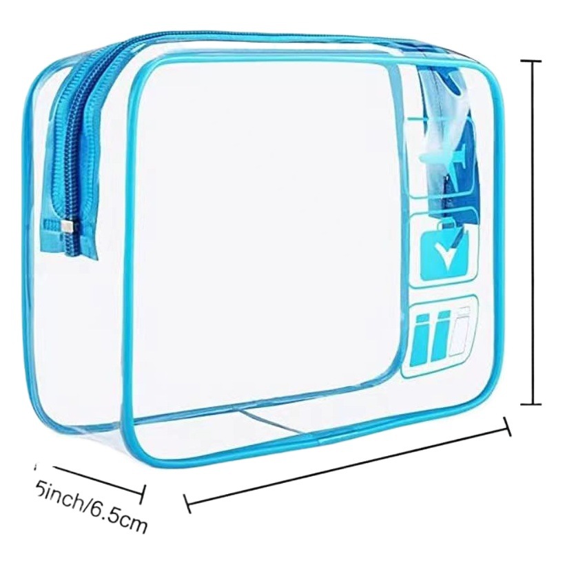 Cross-Border New Transparent Cosmetic Bag Pvc Toiletry Bag Travel Storage Bag Beach Swimming Storage Cosmetic Bag