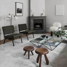 北欧铁艺茶几钢化玻璃 设计师创意方几客厅沙发桌简约现代