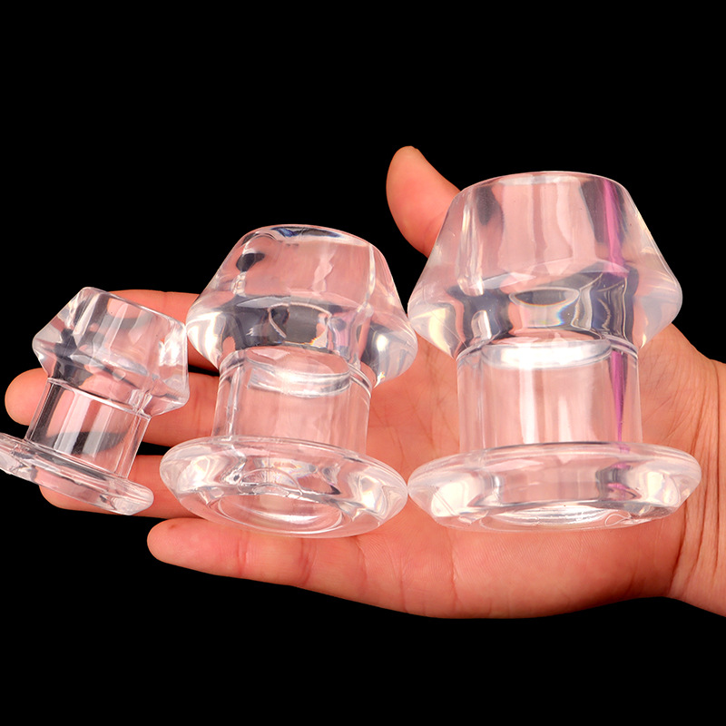 Cone-Shaped Hollow Anal Dilator Plug, Transparent Soft TPE, Anal Training Toy — detail image 18