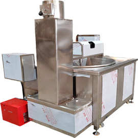 天然气油炸锅大型 带搅拌自动出料油炸机 花生油炸锅液化气加热