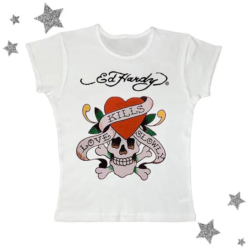 Punk-Print-y2k-Clothing-Crop-T