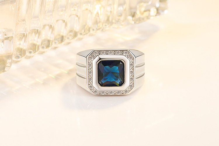 Fashion Geometric Copper Rings Inlay Zircon Copper Rings 1 Piece