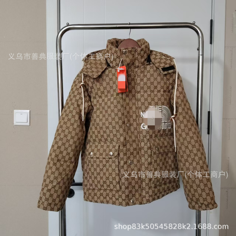 冬季北家高版本男士羽绒服字母连帽新款休闲夹克宽松百搭女士外套|undefined