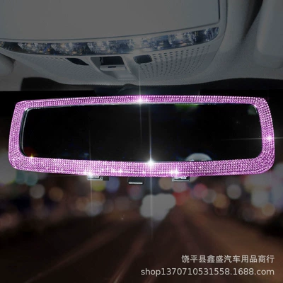 Mirror Cover, Car Reversing Mirror – Sun visor rearview mirror - hot-diamond-rearview-mirror-pink-diamond