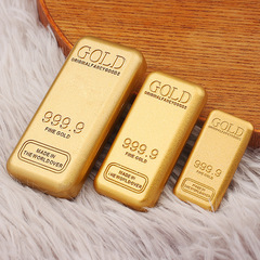 砂金は金条の手作りの中実の金レンガの定規をまねます。