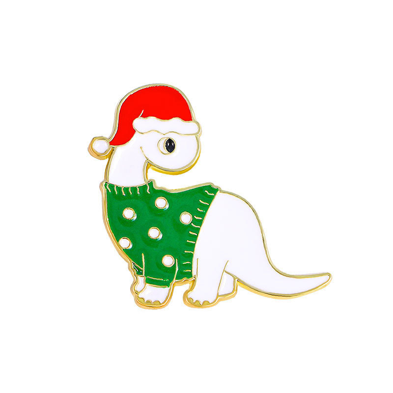 Broche de Navidad insignia de aleación caricatura adorable Santa Fe Navidad decoración de mochila escolar