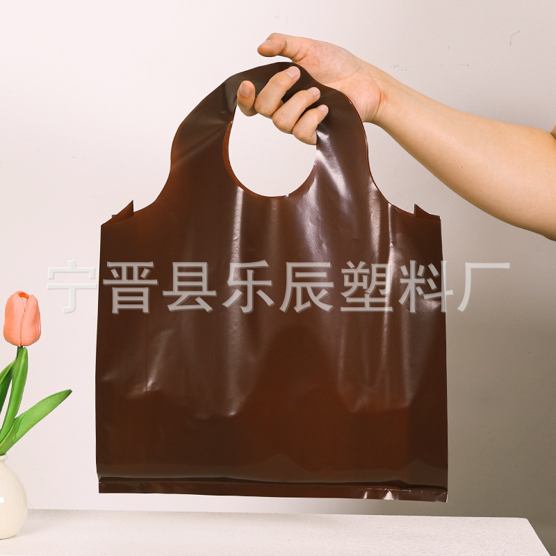 Bolsas redondas al por mayor logotipo de impresión de tendencia bolsas de plástico de moda bolsas de ropa de moda image 16