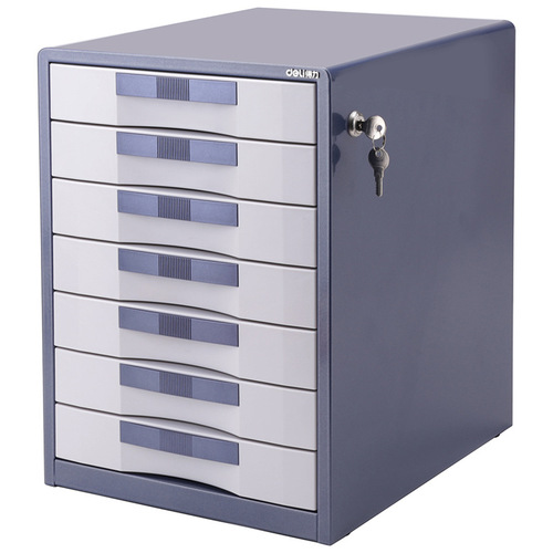 9703 lockable metal file cabinet, office drawer-type seven-layer file box, 7-layer desktop drawer cabinet