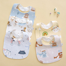 婴儿纯棉U型围脖新生儿围嘴口水巾防水吐奶围兜男女宝宝春秋冬款