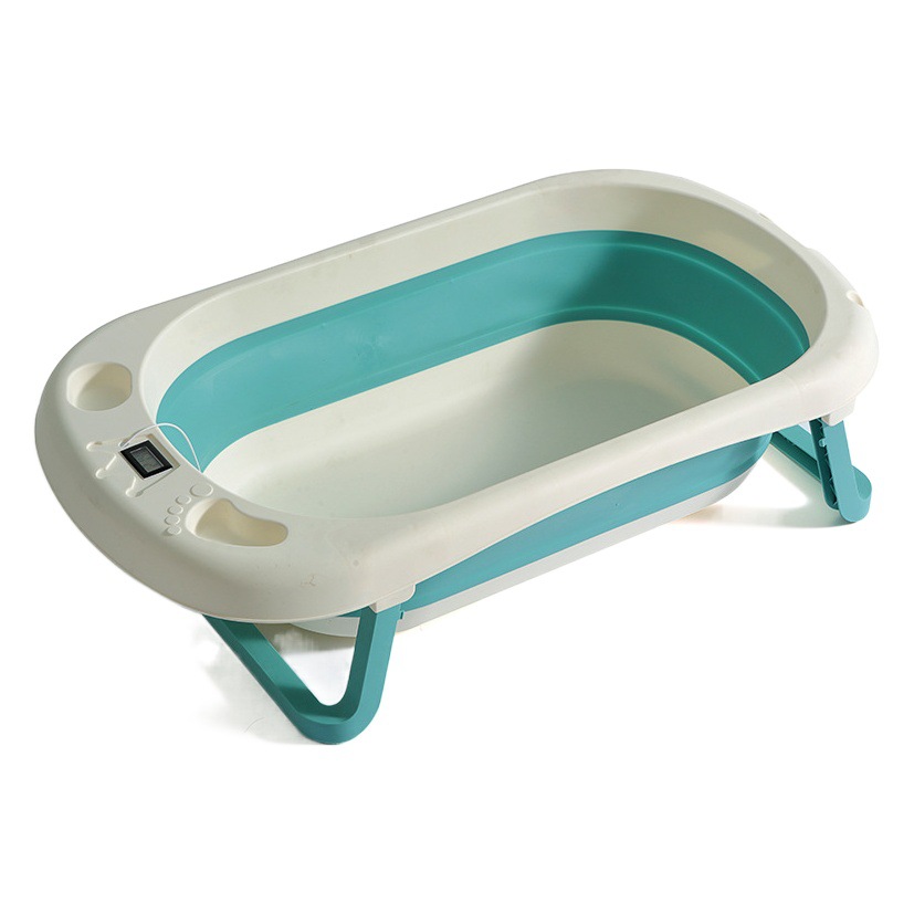 Bañera plegable para bebés sensible a la temperatura, bañera infantil, bañera doméstica para bebés, artículos para recién nacidos, bañera grande para niños