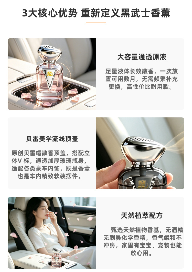 2026 New Car Air Freshener Car Perfume Car Accessories Fragrance Car Interior Perfume Odor Eliminator Decoration