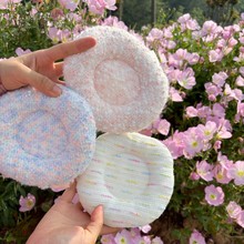 ins小香風甜甜圈布藝杯墊壺承彩色花呢圓形隔熱墊碗墊小清新色系