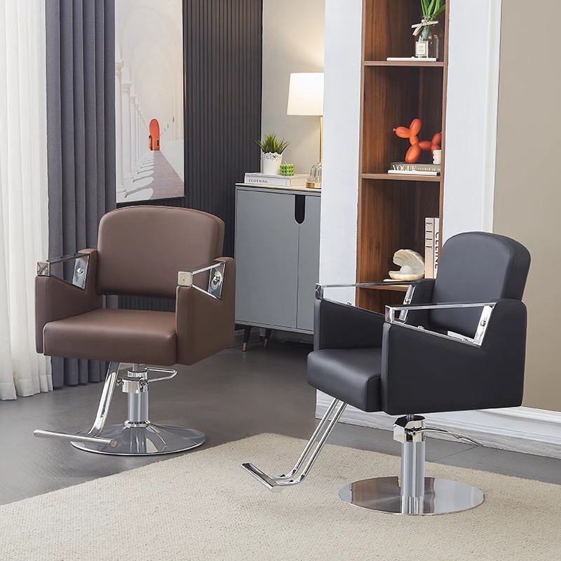 Silla de peluquería transfronteriza puede girar fábrica de silla de peluquería directa silla de peluquería silla de peluquería silla de corte de pelo elevación image 4