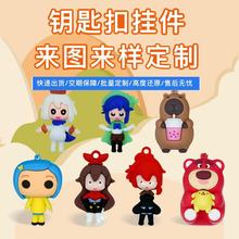 PVC软胶卡通立体公仔钥匙扣订做PVC滴胶盲盒公仔钥匙扣挂件定制