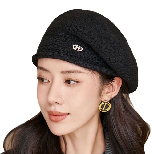 Ladies & Gentlemen Fashionable Wool Knit Hat for Autumn & Winter, Versatile Beanie Hat for Middle-Aged, Comfortable & Warm Pile Hat