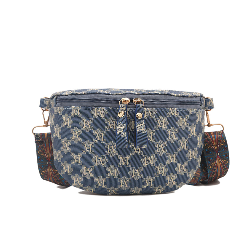 2026 bolso de pecho retro impresión temperamento crescente bolso de conchas nuevas bolsas de hombro de gran capacidad bolsas de mujer