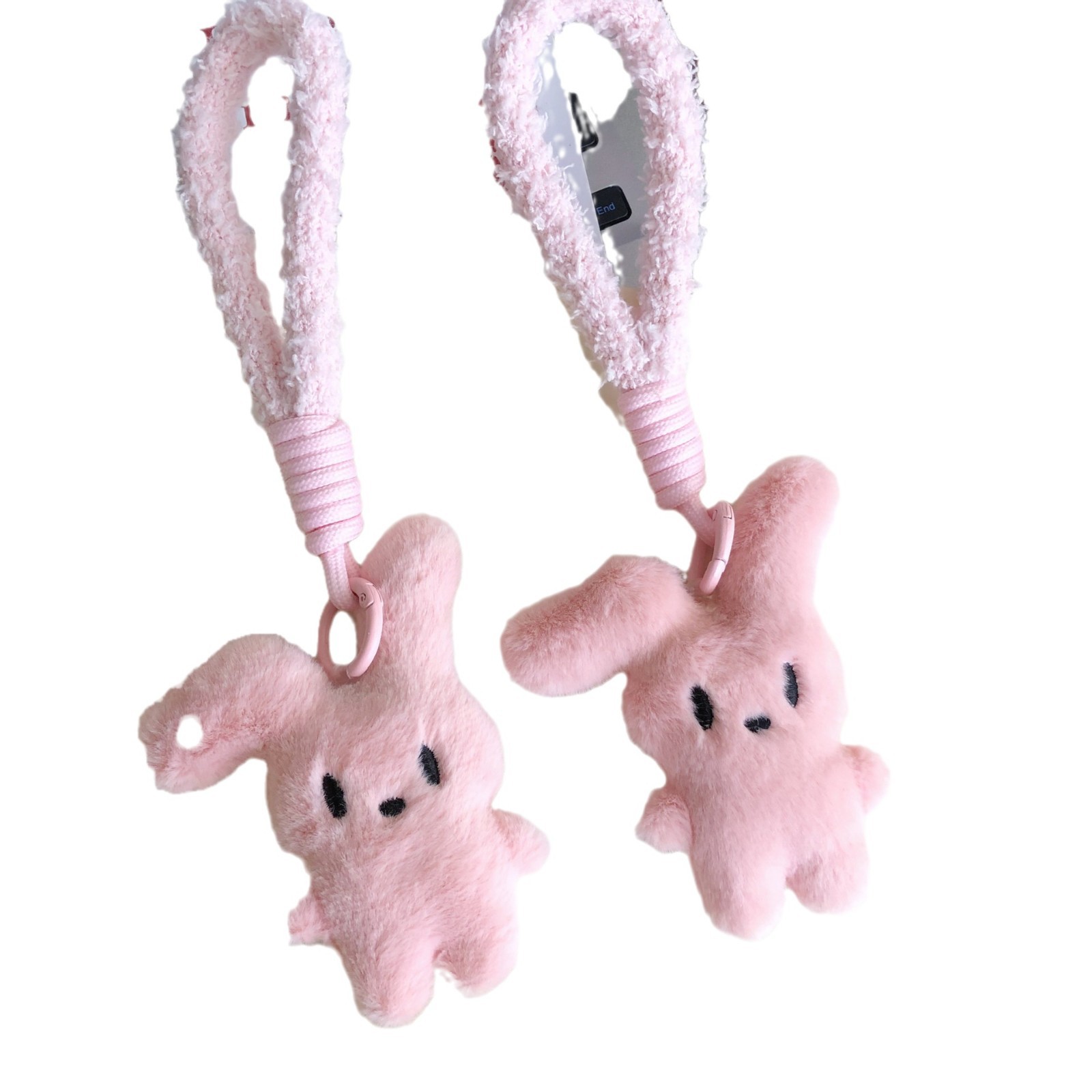Pequeño libro rojo explosión dulce rosa conejo llavero lindo dulce peluche bolsas escolares colgantes accesorios de regalo