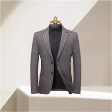 正品牌秋冬新款羊毛男士西装外套行政商务休闲免烫易打理单件西服