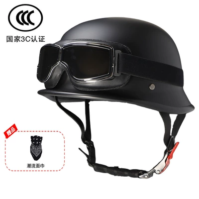 National Standard 3C Military Helmet | Motosiklet kaskı (dəbilqə) - matte-black-carding-goggles-face-towel-m