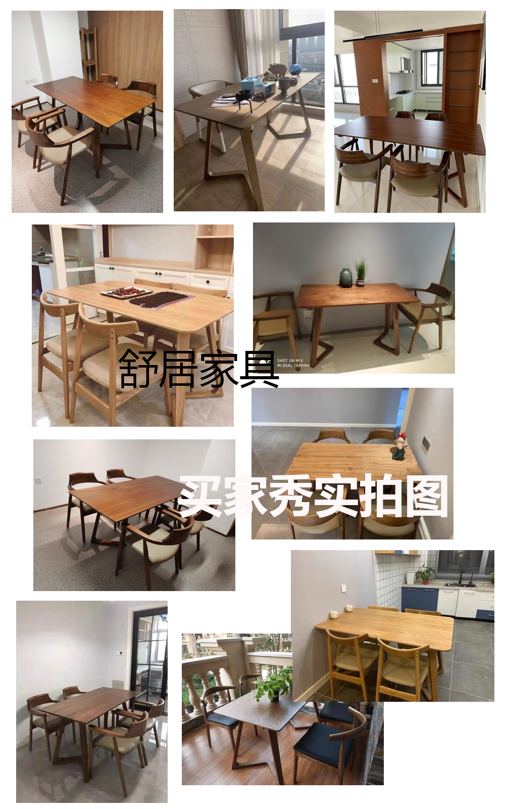 Nordic All Solid Wood Dining Table Home Small Apartment Log Dining ...