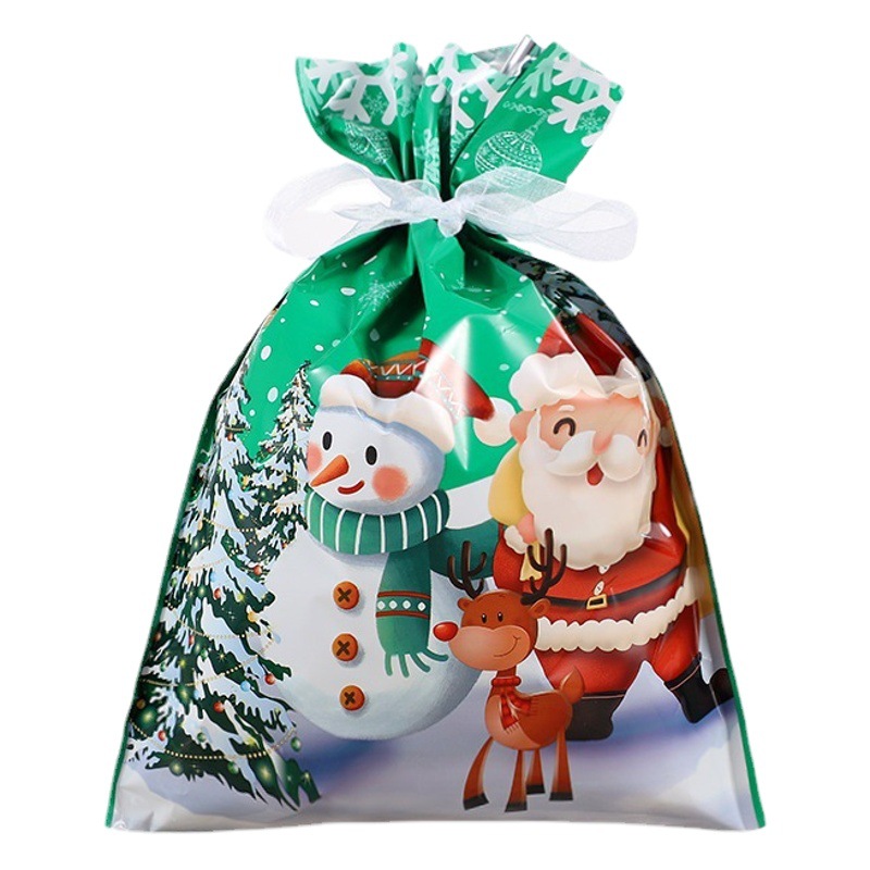 Bolsa de regalo de Navidad transfronteriza Amazon spot bolsa de regalo de Navidad con cordón bolsa de dulces decoración de árbol de Navidad