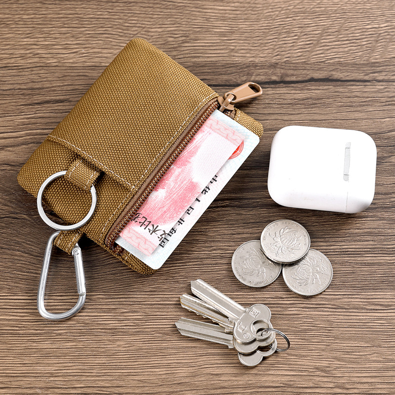 Táctica mini multifuncional al aire libre bolso deportivo masculino bolso auriculares bolso de monedas tarjeta bancaria mini bolso de cambio