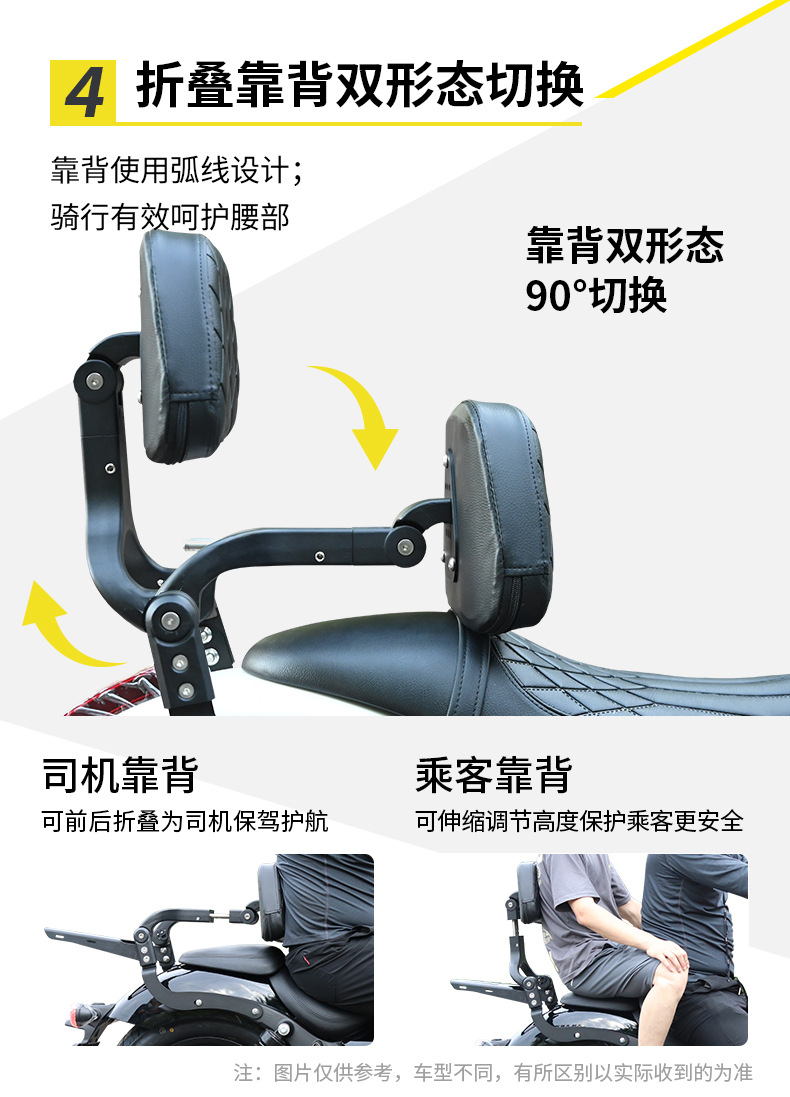 Suitable for Cfmoto 450Clc/250Clc Crash Bars, Anti-Fall and Anti-Collision Quick-Release Side Bags, Foldable Backrest Modification Parts