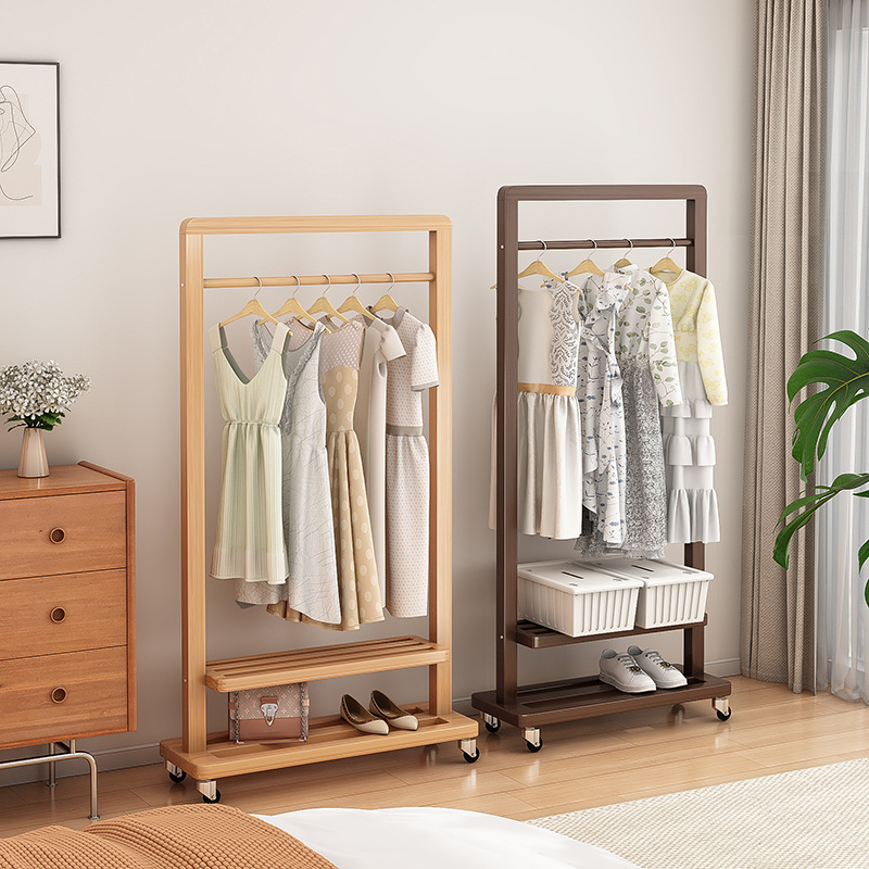 Perchas de piso a techo Dormitorio Perchas de piso Sala de estar para el hogar Muebles de madera maciza Net Net Bed B & B Perchero de hotel