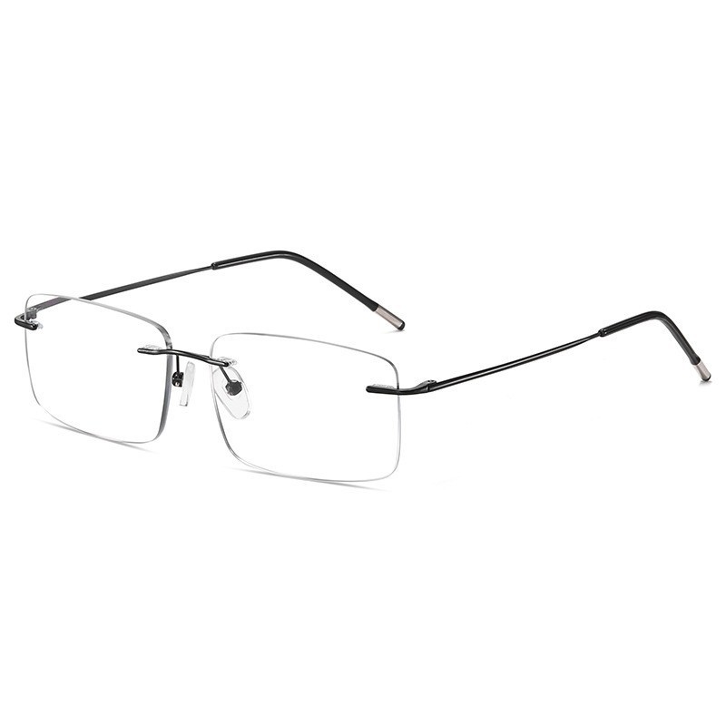 フレームレス防ブルーライト老眼鏡男軽量自動ズーム漸進多焦点遠近両用老眼鏡|undefined
