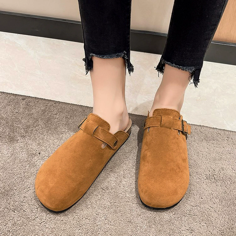 Новые женские тапочки Birken для пар, плоские, повседневные, полутапочки Birken, ленивые, без каблука