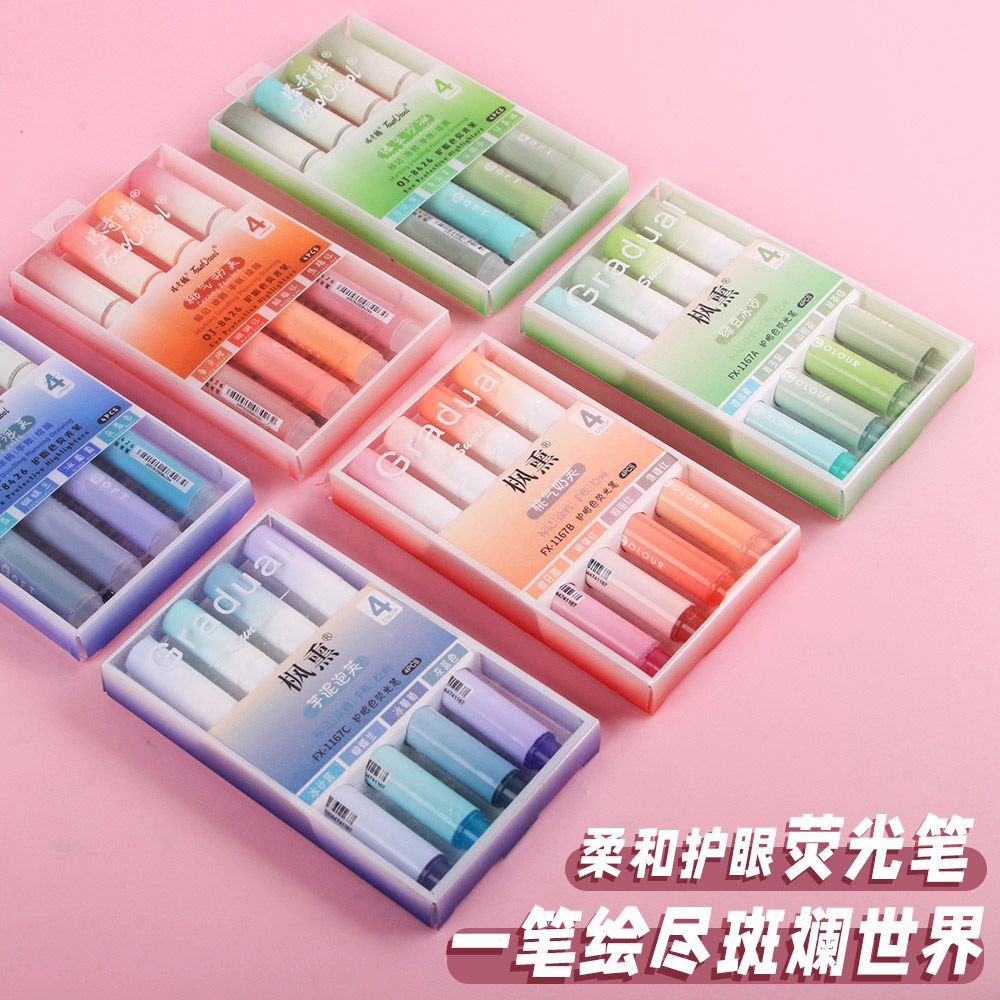 Gradiente creativo aluminio de alto valor de la cara de los estudiantes bolígrafo de marca de mano de gran capacidad pen papelería