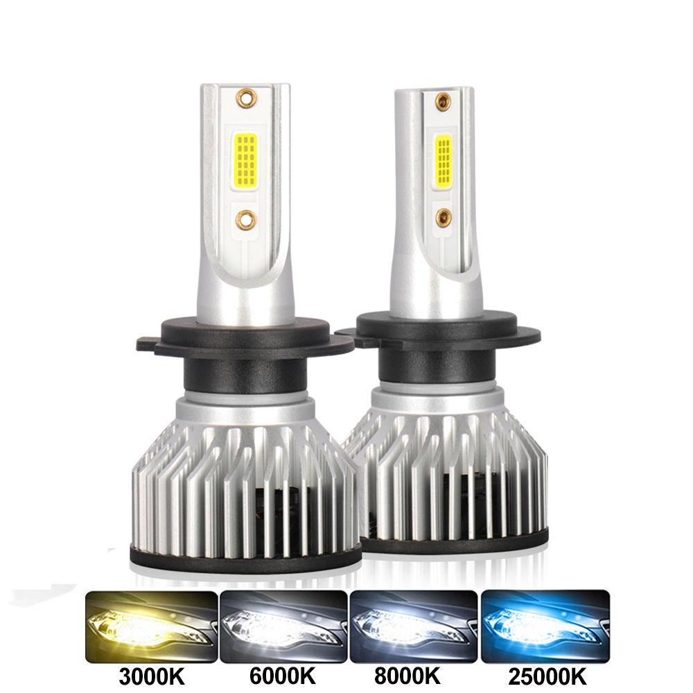 See the wholesale F2led car headlight V6 silver built-in drive H4H7 H11 9005LED car light front photo