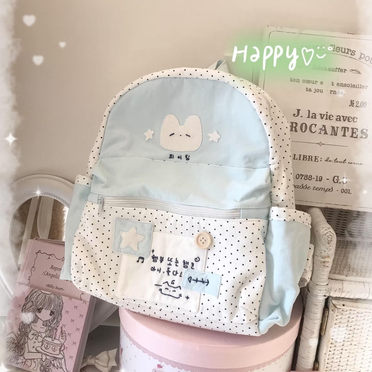 New original design floral backpack for girls, high aesthetic appeal, large capacity, suitable for students and college students, commuter school bag