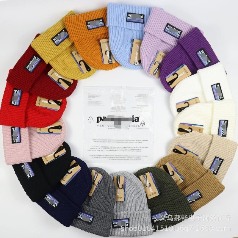 In-Stock Solid Color Warm Knit Hat Fashion Versatile Couple Beanie Foreign Trade Trendy American-Style Cold Hat Cross-Border Exclusive Supply