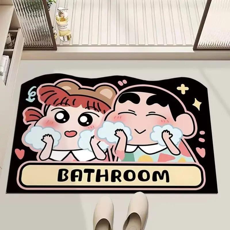 Cartoon Bathroom Absorbent Floor Mat Diatom Mud Bathroom Crayon Shin-Chan Non-Slip Quick-Drying Toilet Mat Entrance Door Mat Cartoon Bathroom Absorbent Floor Mat Diatom Mud Bathroom Crayon Shin-Chan Non-Slip Quick-Drying Toilet Mat Entrance Door Mat