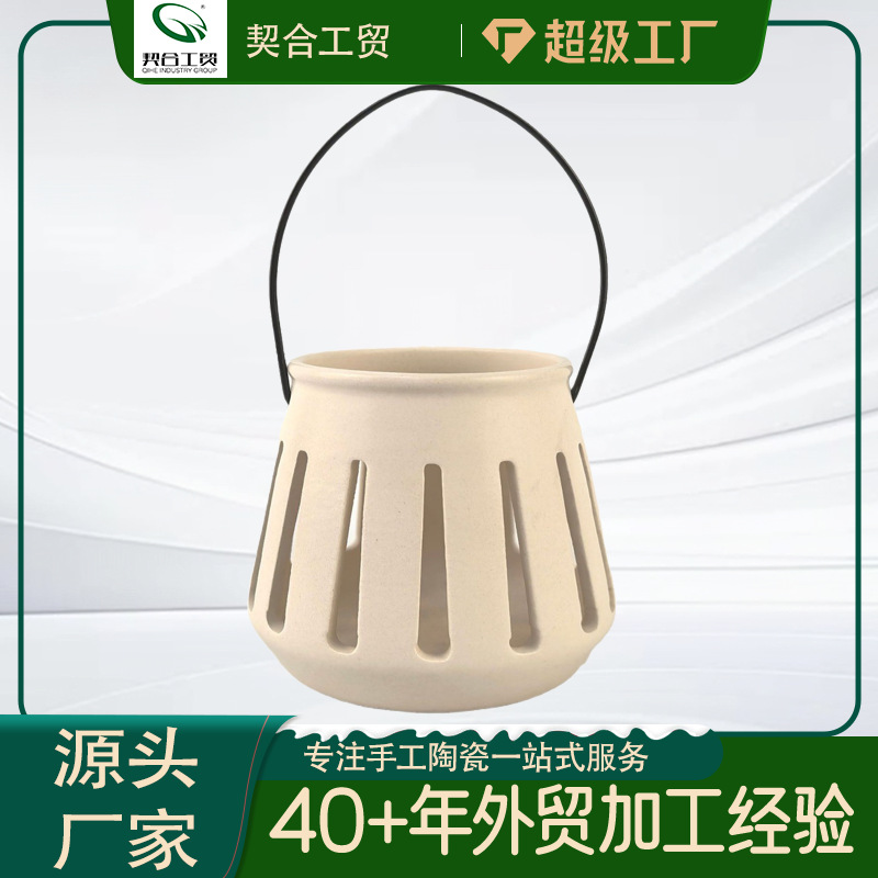 Nuevo estilo transfronterizo linterna simple china jardín decoración del hogar candelabro creativo europeo impermeable al aire libre luz de viento portátil