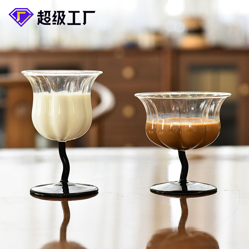 Linglan Copa vintage copa de vino tinto cóctel taza postre francés Internet celebridad bebida fábrica al por mayor
