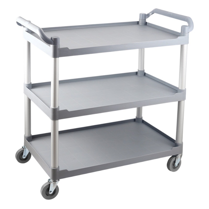 Hotel Restaurant Three-storey Dining Car Small Trolley Bowl Cart Delivery Car Hotel Mobile Collection Tool Service Car