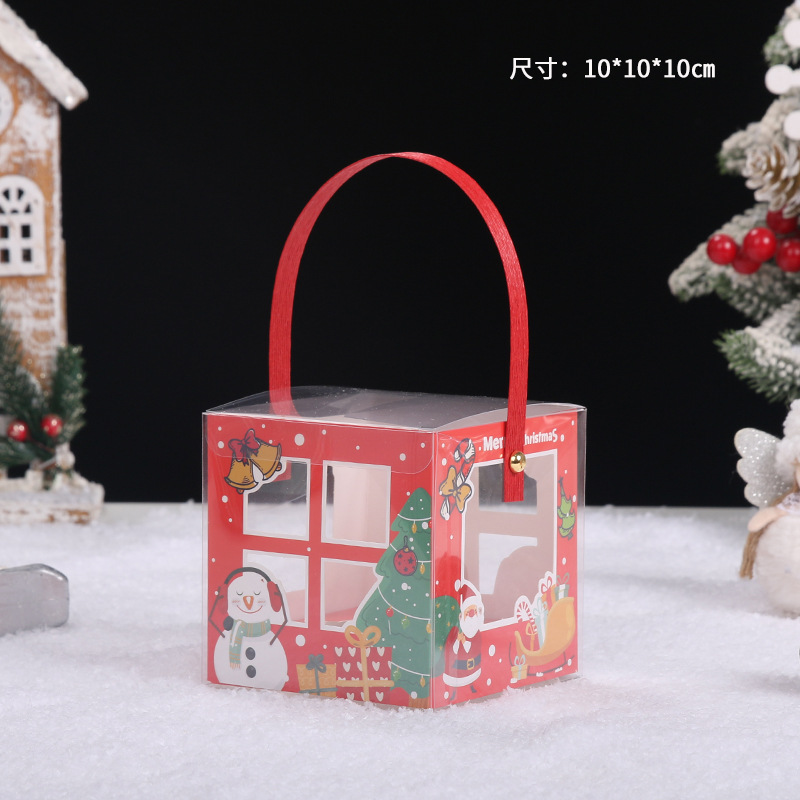 Caja de Apple de Navidad de dibujos animados caja de regalo para niños Caja de pastel de taza de papel