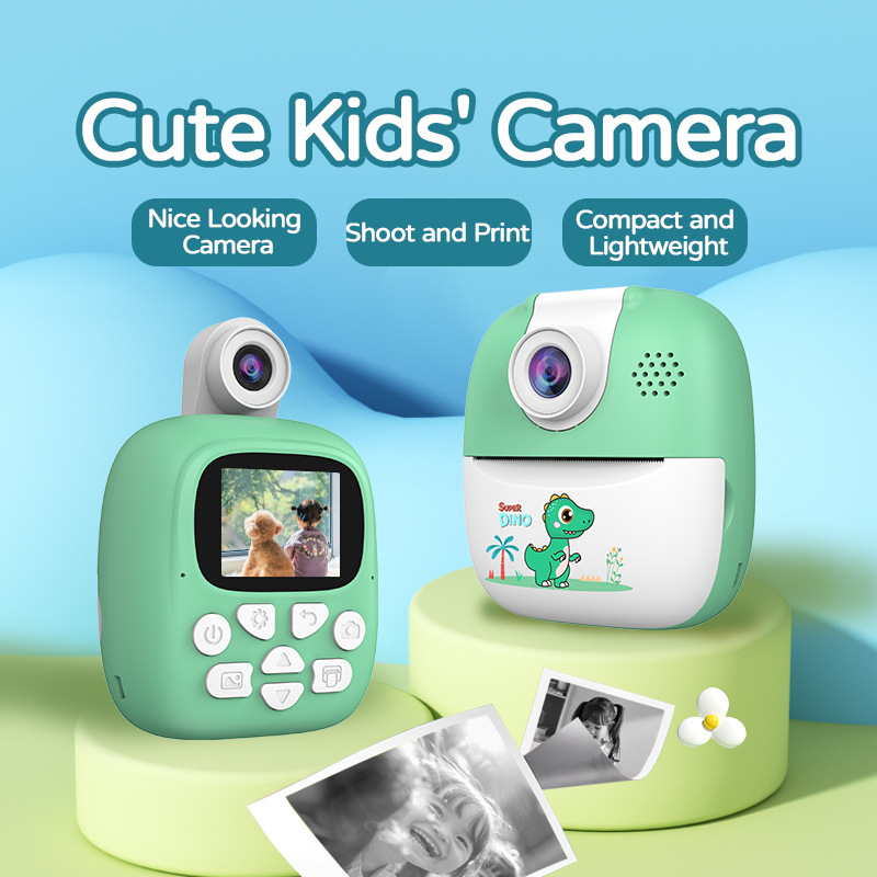 Transfronterizo nueva cámara digital Polaroid mini cámara de dibujos animados HD 2400W píxeles cámara de impresión térmica