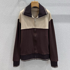 Nanyou Factory M Home 25 新しいスタイルのレター刺繍メイラードカラーステッチジッパージャケット男性と女性用