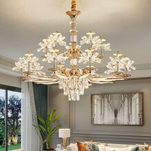 轻奢水晶客厅吊灯法式客厅主灯2025新款欧式餐厅灯中古风卧室灯厂