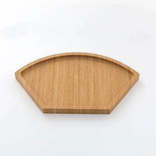 Factory Direct Sales Spot Bamboo Export Quality Fan-Shaped Tray