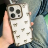 Космический чехол, прозрачный, коричневый бантик