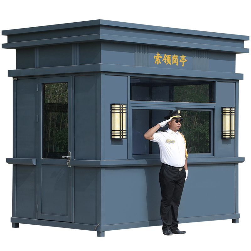 Quiosco de seguridad de servicio móvil al aire libre Quiosco de portero de servicio de peaje Quiosco de seguridad de seguridad Productos acabados Fabricantes de stock