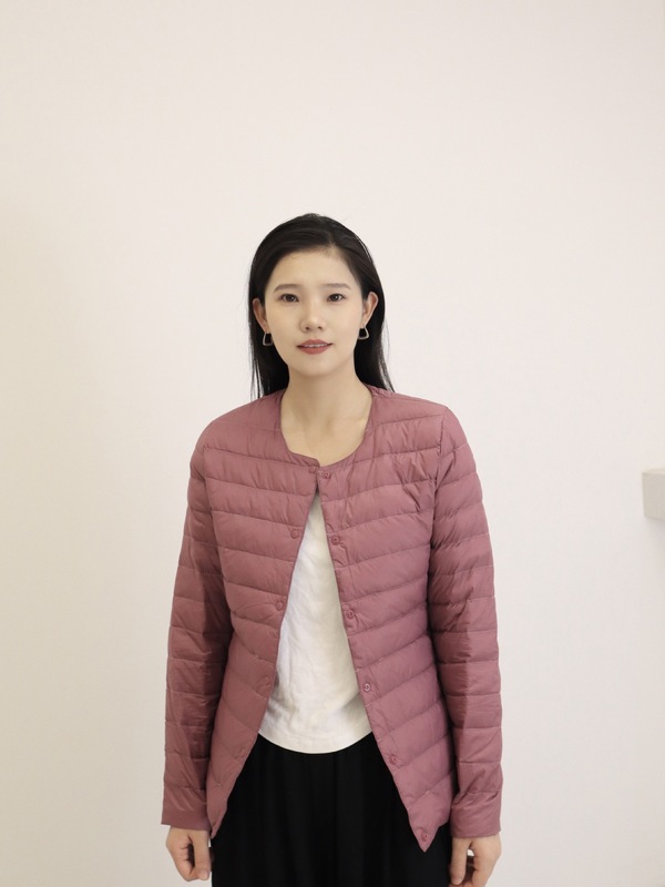 平湖 霜林2025冬新款90白鸭绒单排扣轻薄短款羽绒服女式修身内胆|undefined